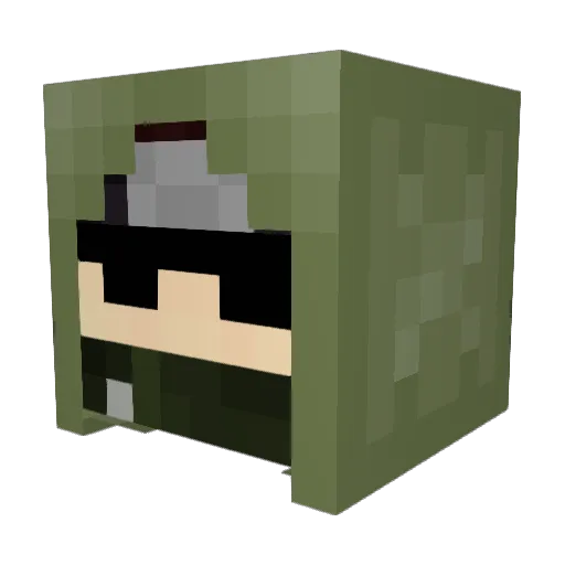 NukeSuccu Minecraft avatar head, 3D render