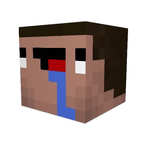 Nuke_Please Minecraft avatar head, 3D render