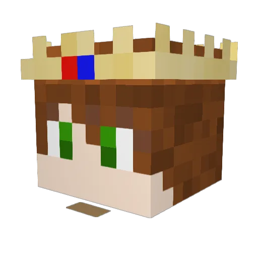 Nukeiskool Minecraft avatar head, 3D render