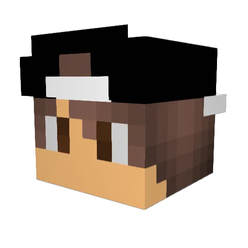 NukemDavey Minecraft avatar head, 3D render