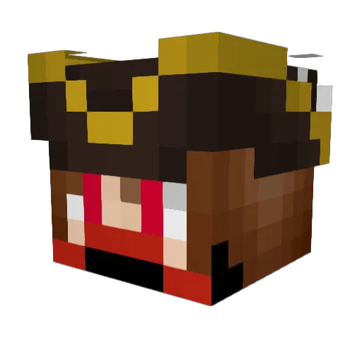 Nukemdr Minecraft avatar head, 3D render