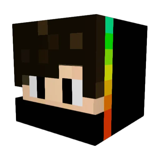Nukes1 Minecraft avatar head, 3D render