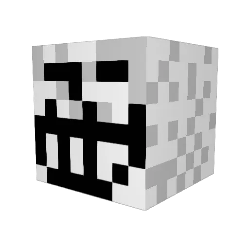 Nukes4U Minecraft avatar head, 3D render