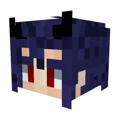 Nukewin Minecraft avatar head, 3D render