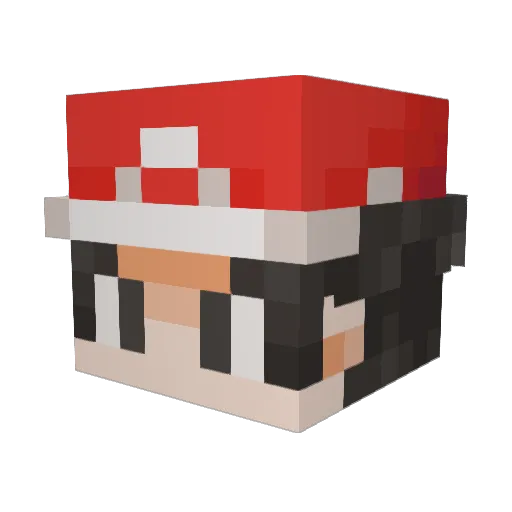 Nukidito Minecraft avatar head, 3D render