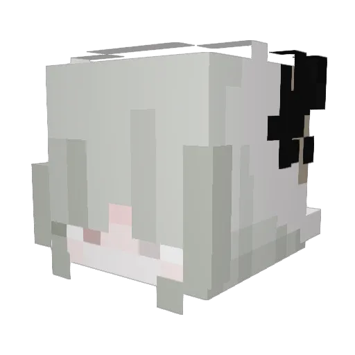 Nukiska Minecraft avatar head, 3D render