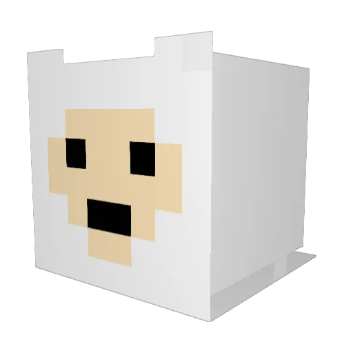 Nukizu Minecraft avatar head, 3D render