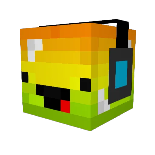 Nukkit Minecraft avatar head, 3D render