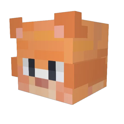 NukoJP Minecraft avatar head, 3D render