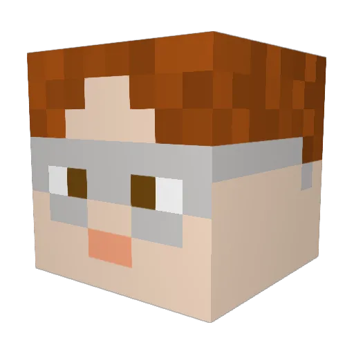 NukoJr Minecraft avatar head, 3D render
