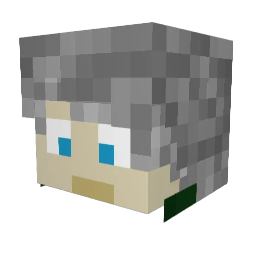 Nuko_Isobashi Minecraft avatar head, 3D render