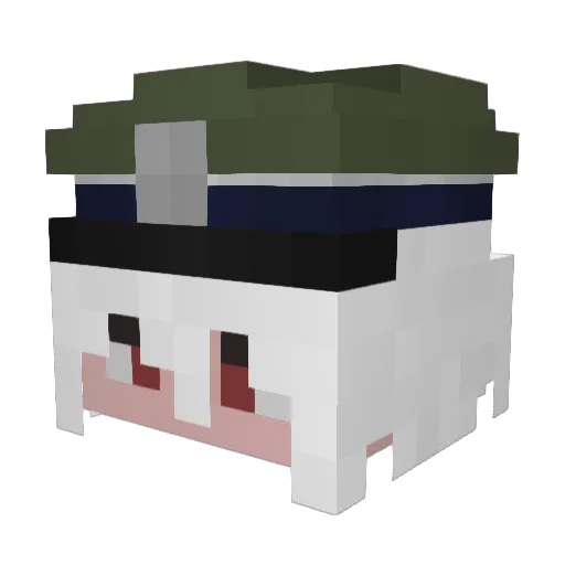 Nukotowel Minecraft avatar head, 3D render