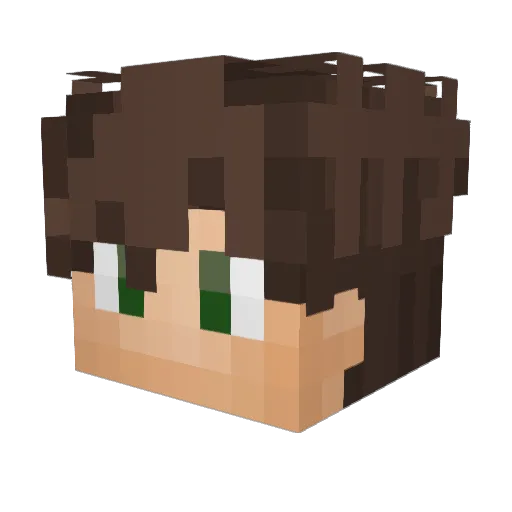 Nukronos Minecraft avatar head, 3D render