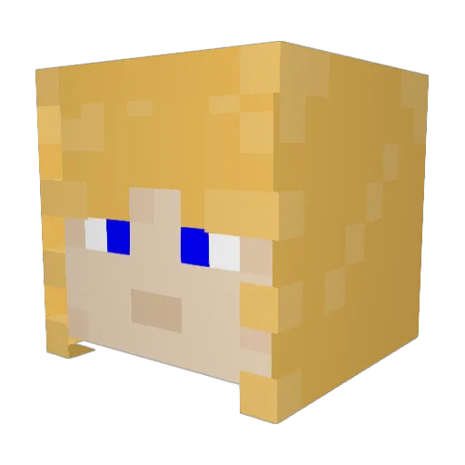 Nula513 Minecraft avatar head, 3D render