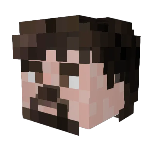 Nulatium Minecraft avatar head, 3D render