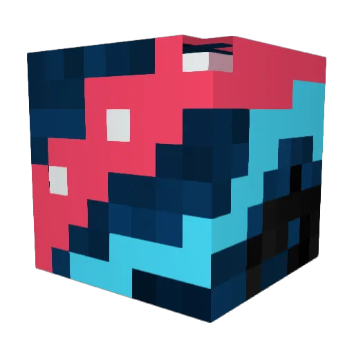 Nulbesser Minecraft avatar head, 3D render
