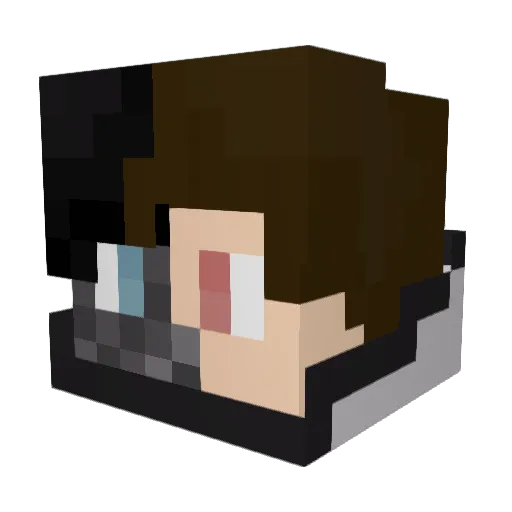 Nulfred Minecraft avatar head, 3D render