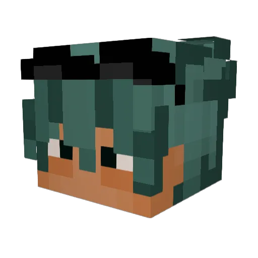Nulifye Minecraft avatar head, 3D render