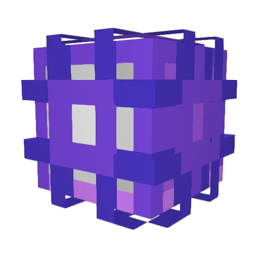 Nuliil Minecraft avatar head, 3D render