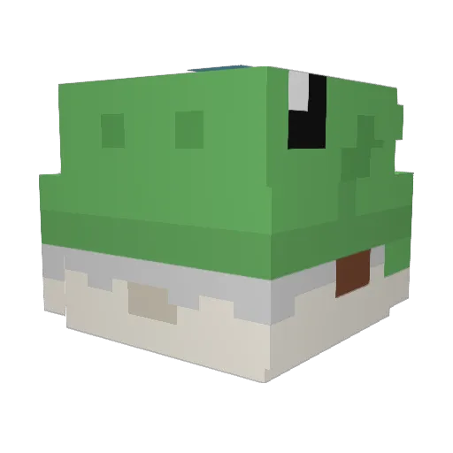 Nulit Minecraft avatar head, 3D render