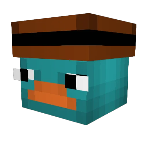 NullCent Minecraft avatar head, 3D render
