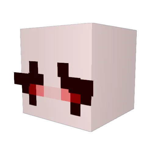 NullFlower Minecraft avatar head, 3D render