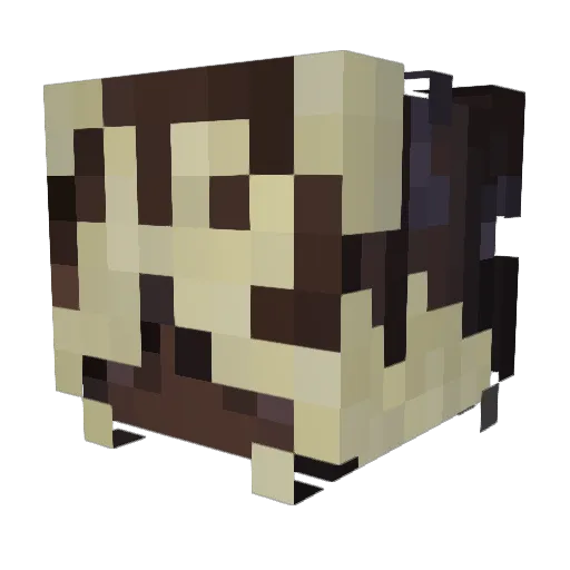 NullGhost Minecraft avatar head, 3D render