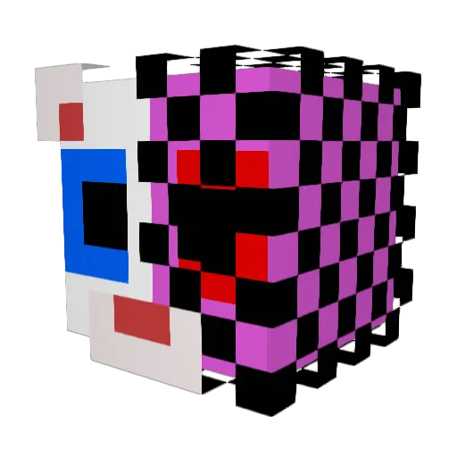 NullPaws Minecraft avatar head, 3D render