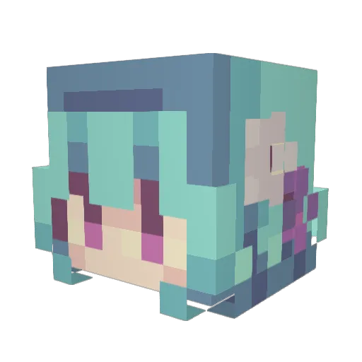 NullRose Minecraft avatar head, 3D render
