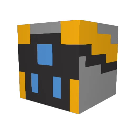 NullStatic Minecraft avatar head, 3D render