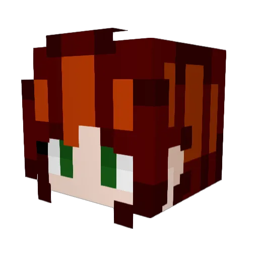 Null_Glow Minecraft avatar head, 3D render