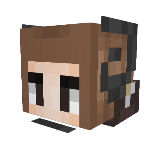 Nullble Minecraft avatar head, 3D render