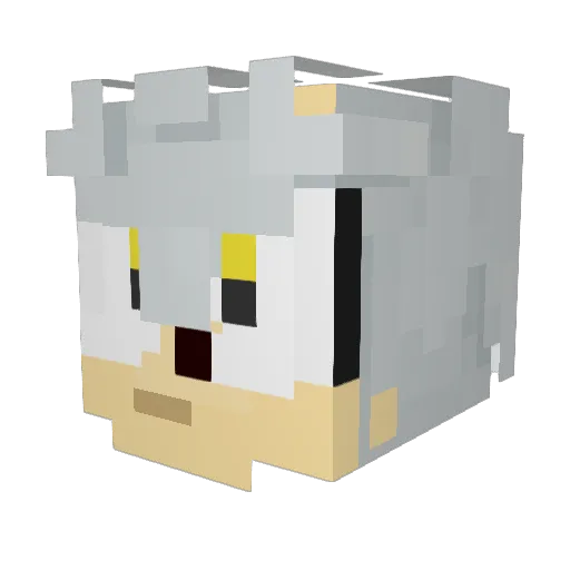 Nullifax Minecraft avatar head, 3D render