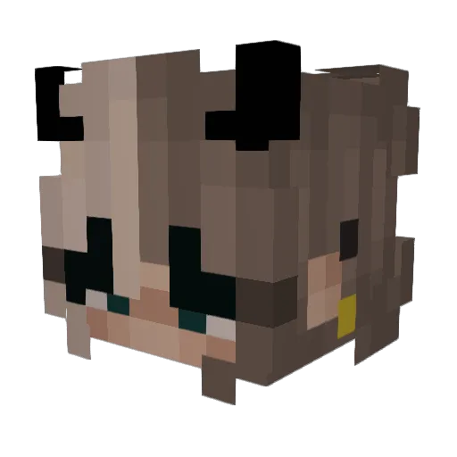 Nullsx Minecraft avatar head, 3D render
