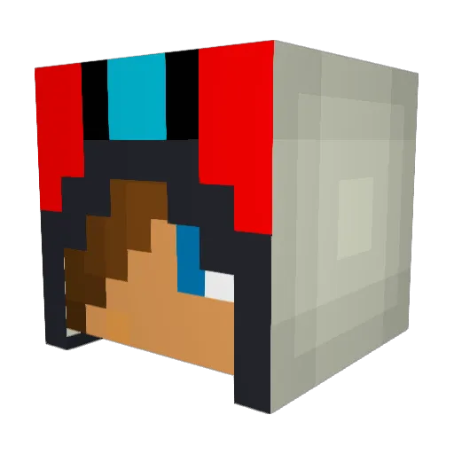 Nullwinter Minecraft avatar head, 3D render
