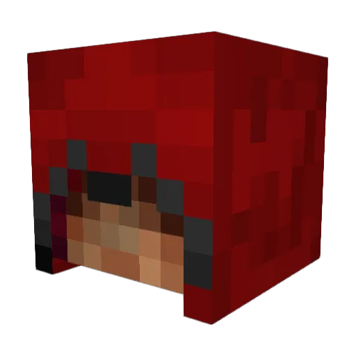 Nulthrax Minecraft avatar head, 3D render