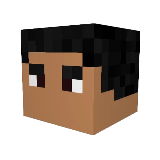 Nultz Minecraft avatar head, 3D render