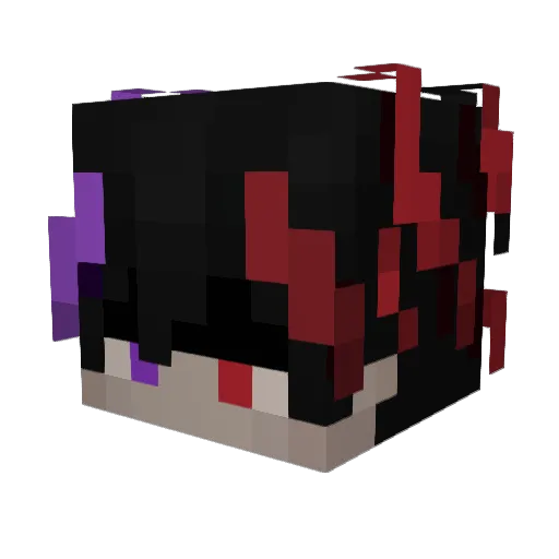 Nulym Minecraft avatar head, 3D render