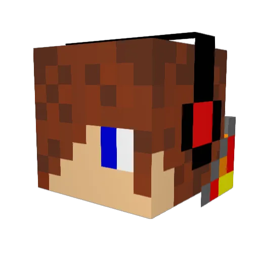 Num1nord Minecraft avatar head, 3D render