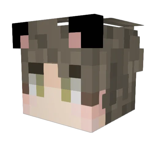 Num33 Minecraft avatar head, 3D render