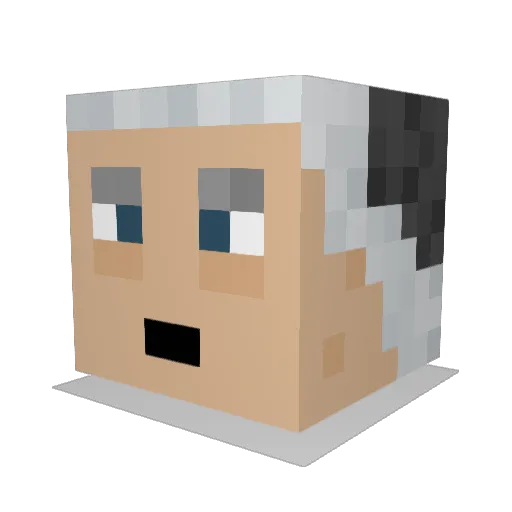 Num472 Minecraft avatar head, 3D render