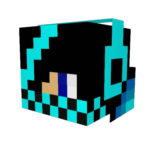 NumNum61 Minecraft avatar head, 3D render