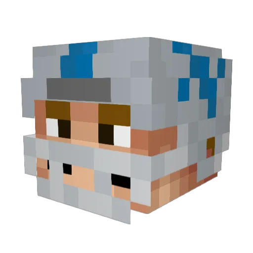 NumNumalt Minecraft avatar head, 3D render