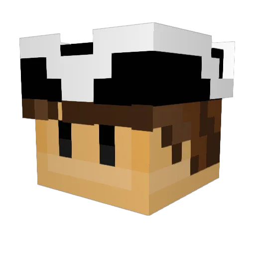 NumTwoTheSecond Minecraft avatar head, 3D render