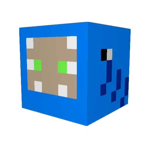 Numa1414 Minecraft avatar head, 3D render