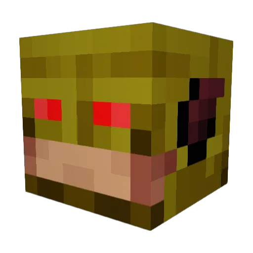 NumaLM Minecraft avatar head, 3D render