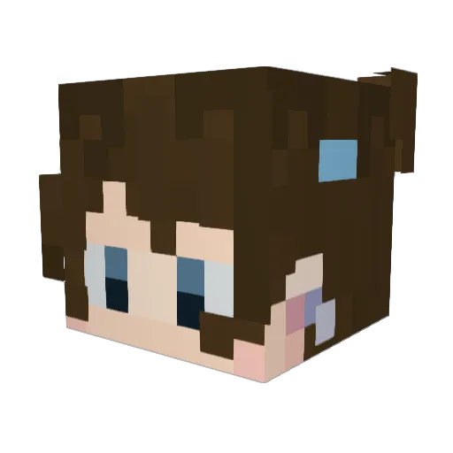NumaNightfall Minecraft avatar head, 3D render