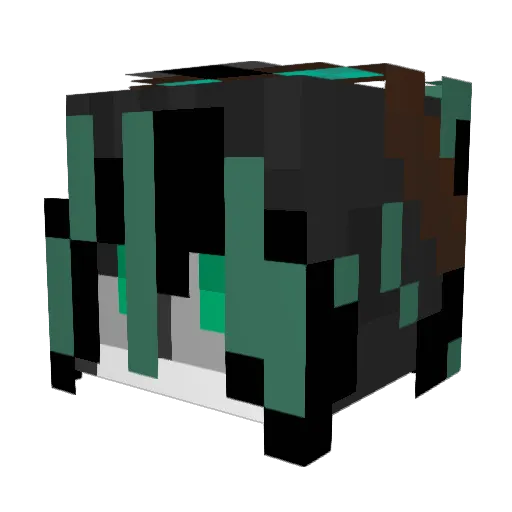 Numanir Minecraft avatar head, 3D render