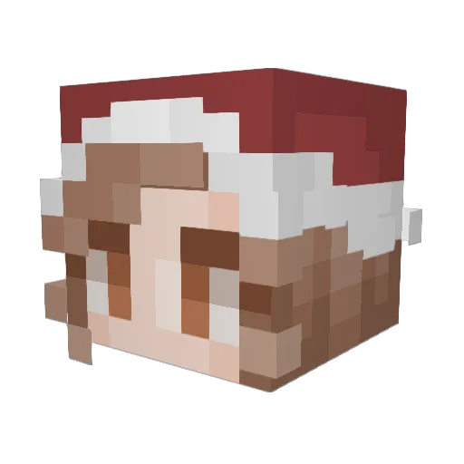 Numapuppy Minecraft avatar head, 3D render