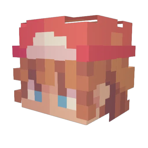 Numba100 Minecraft avatar head, 3D render